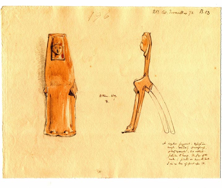 196 front and side view of unusual female figure